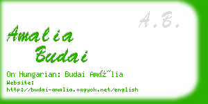 amalia budai business card